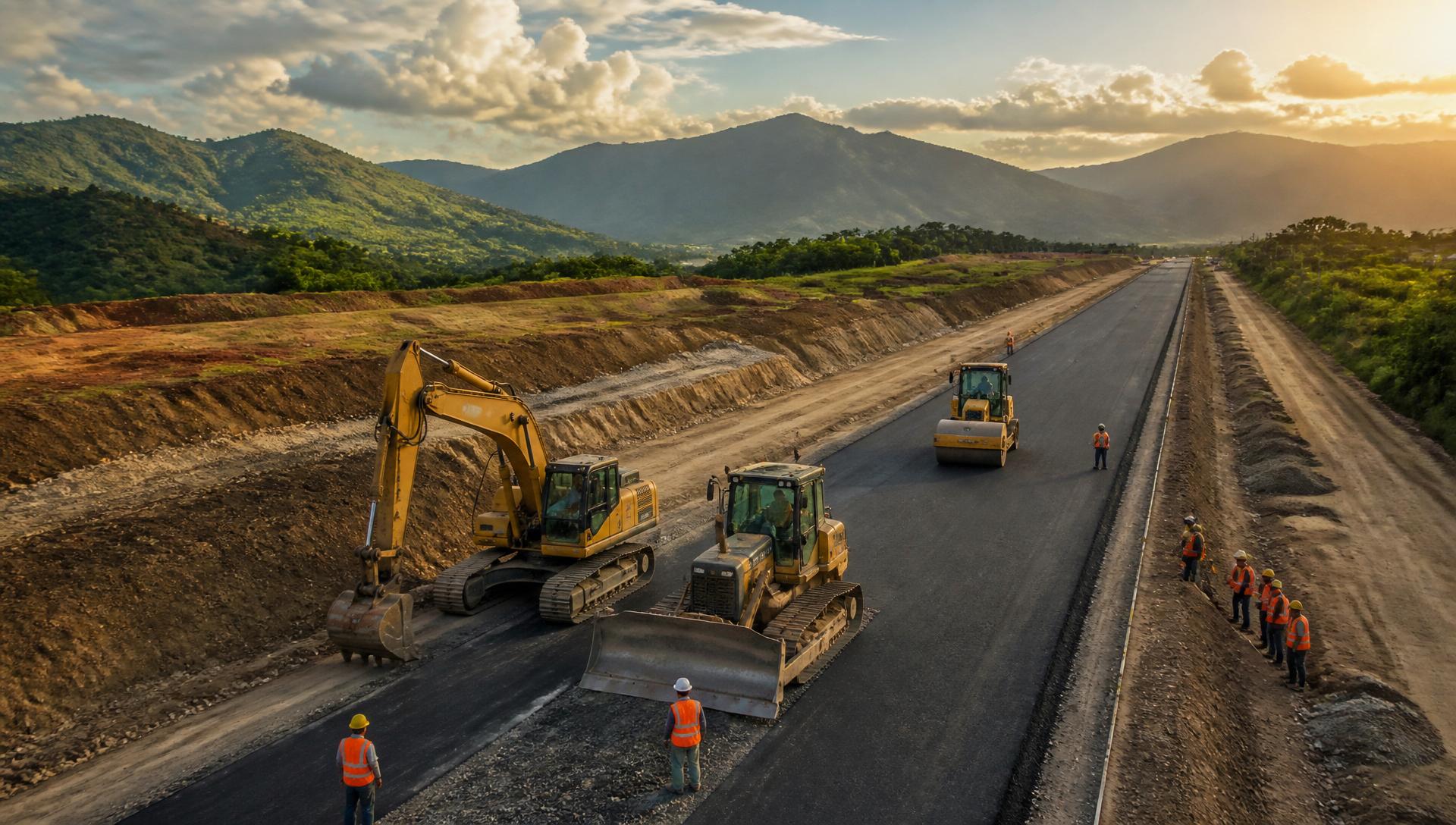 Infraestructura vial en construcción en Colombia